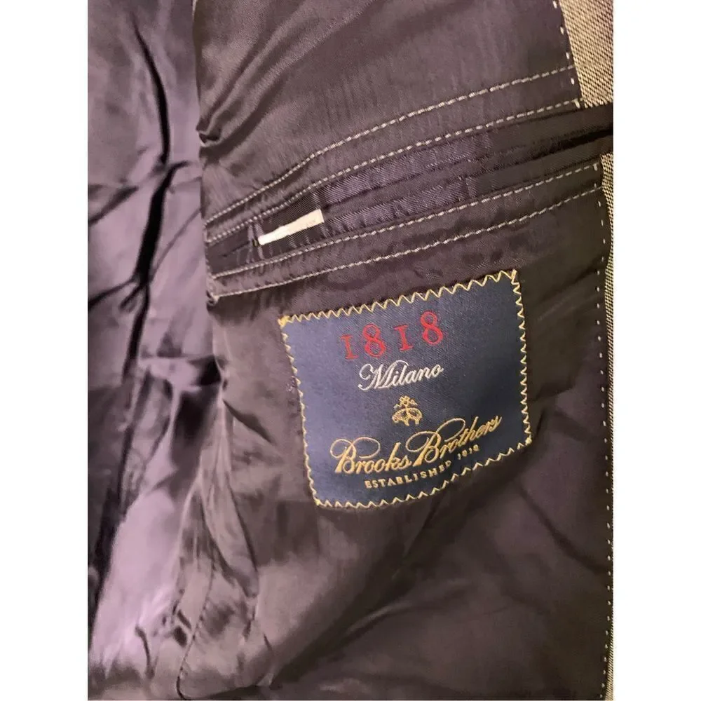 Brooks Brothers Saxxon blazer gray men's size regular 44R/W38